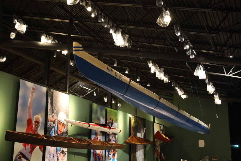 The "Blue Bird" hangs from the ceiling on display at the new museum