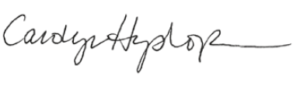 Carolyn Hyslop signature