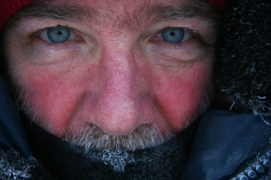 Close up of James Raffan's eyes and nose