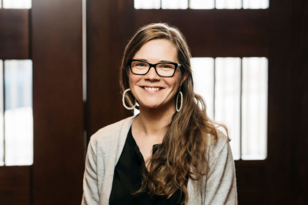 Jessica Dunkin smiles for a headshot