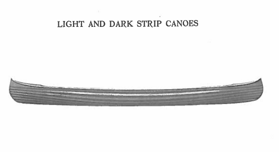 Simple black and white graphic of the side of a canoe