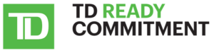 TD's logo (white letters on a bright green square) and the words TD Ready Commitment beside it.