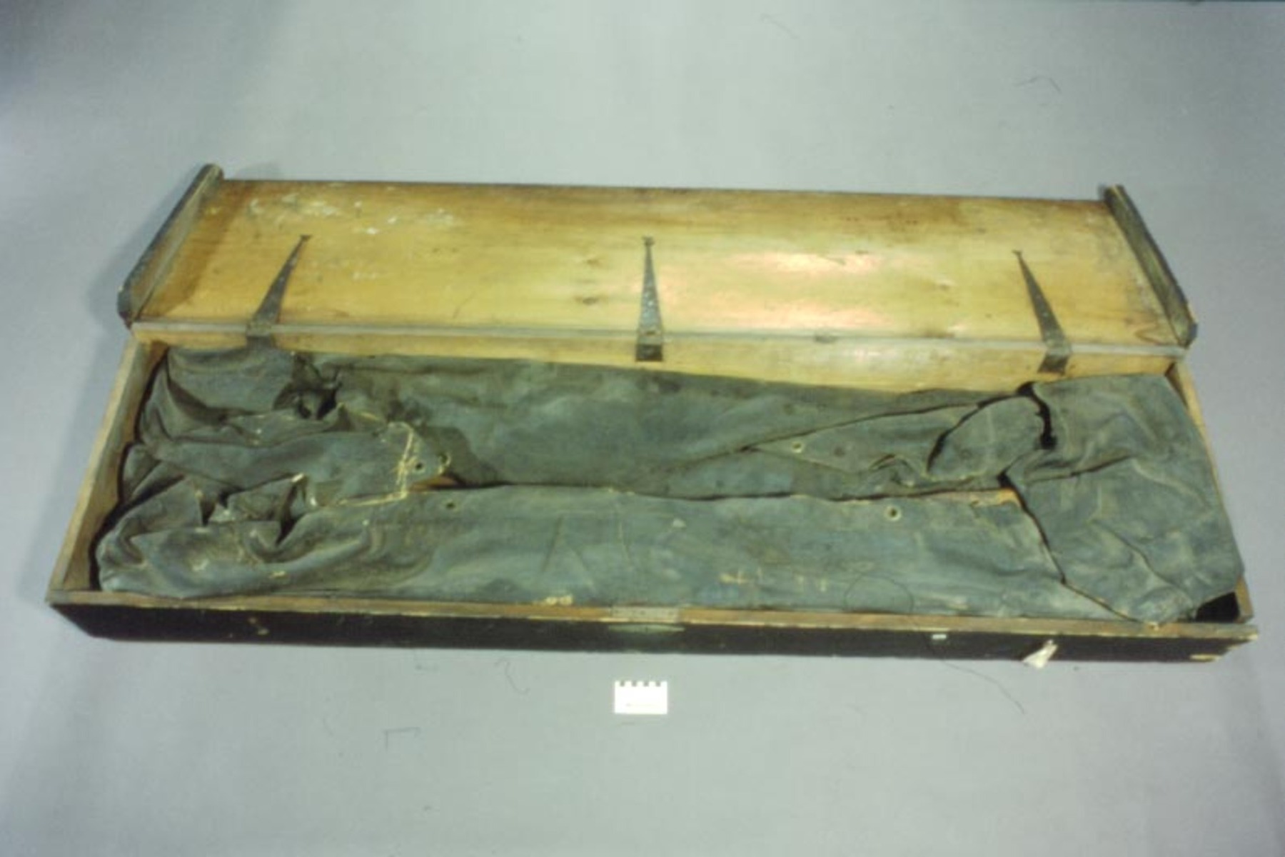 Halkett device kept in a wooden chest