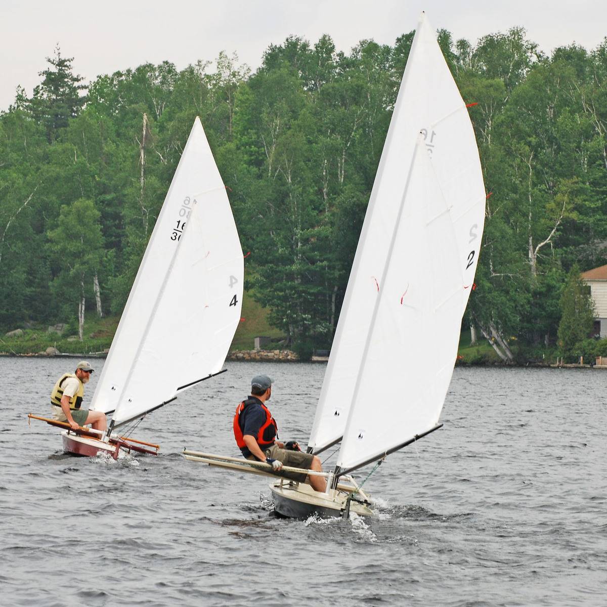 Two sailors in the water